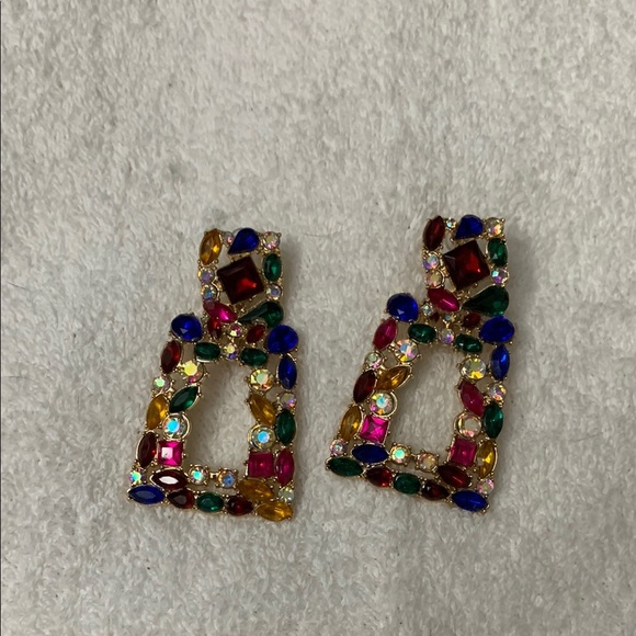 Multicolor Statement Earrings - Picture 3 of 5